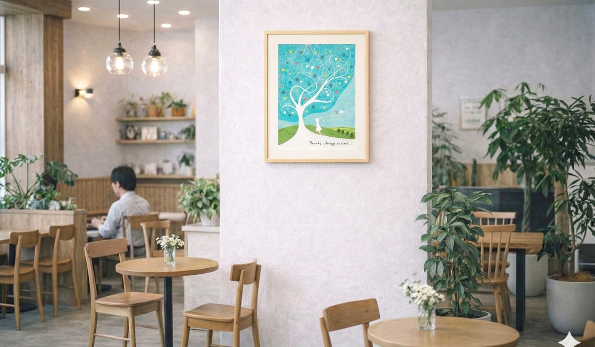 店舗やオフィスに飾られた絵画